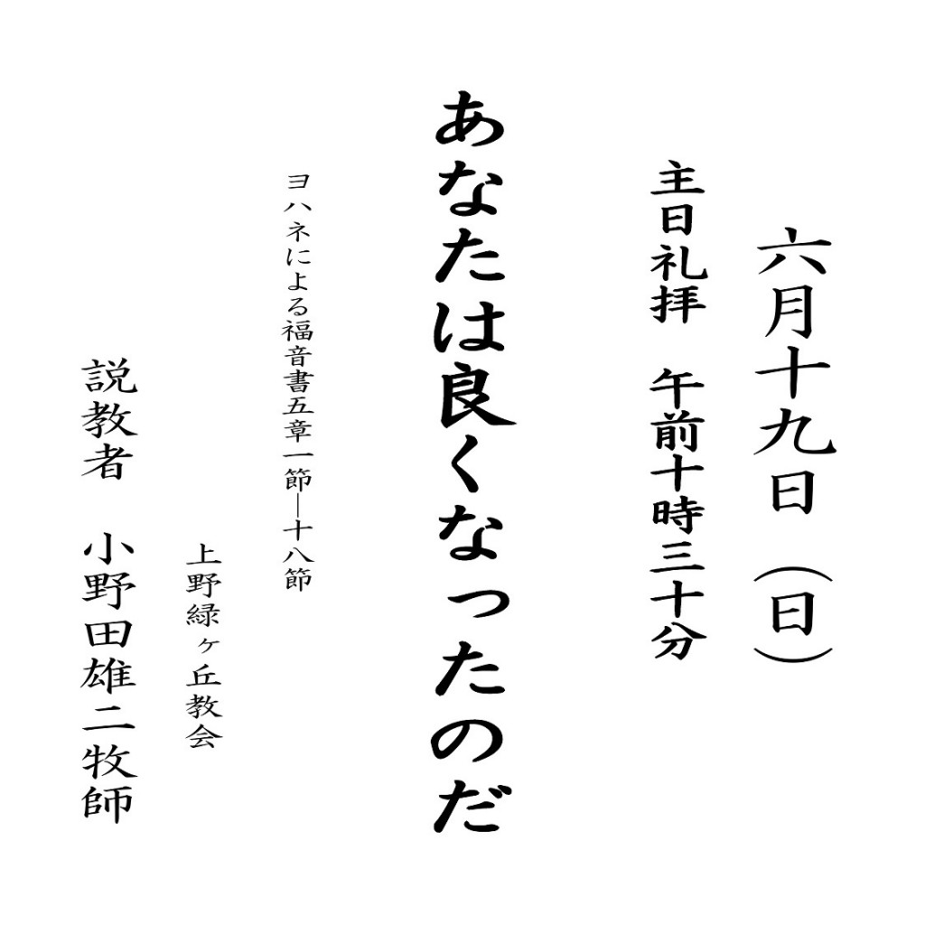 ６月１９日（日）の予定